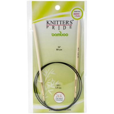 Knitters Pride-Bamboo Fixed Circular Needles 32'-Size 3/3.25mm