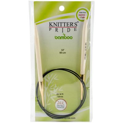 Knitters Pride-Bamboo Fixed Circular Needles 32'-Size 10.75/7mm