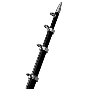 TACO 12 Black/Silver Center Rigger Pole - 1-1/8' Diameter