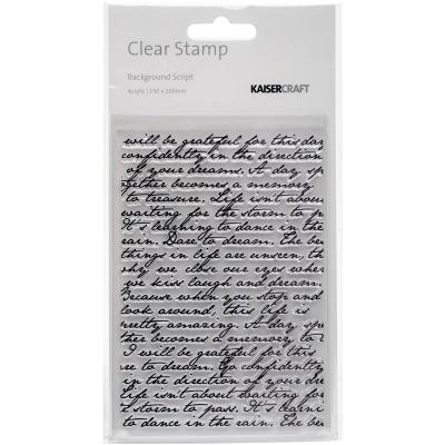 Story Book Clear Background Stamp 4'X6'-Script