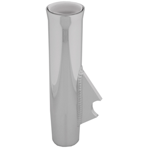 TACO Flared Weld-On Rod Holder 9-3/4'L x 1-3/4'ID - White Liner Polished Finish - 3/8' Coped Blade