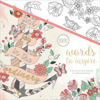 KaiserColour Perfect Bound Coloring Book 9.75'X9.75'-Words To Inspire