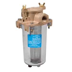 CLOSEOUT - PERKO Lightweight Intake Water Strainer - Clear Body - 1-1/4' Pipe Size