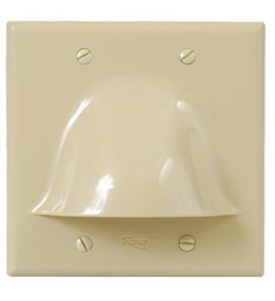 FACEPLATE, 2-GANG, BULK NOSE, IVORY