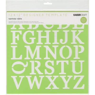 Kaisercraft Designer Template 12'X12'-Uppercase Alpha