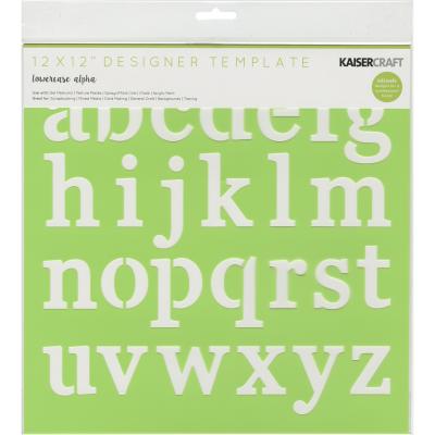 Kaisercraft Designer Template 12'X12'-Lowercase Alpha