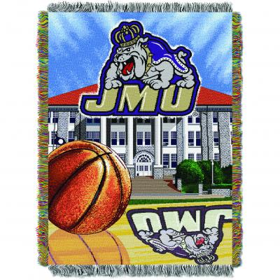 James Madison OFFICIAL Collegiate 'Home Field Advantage' Woven Tapestry Throw