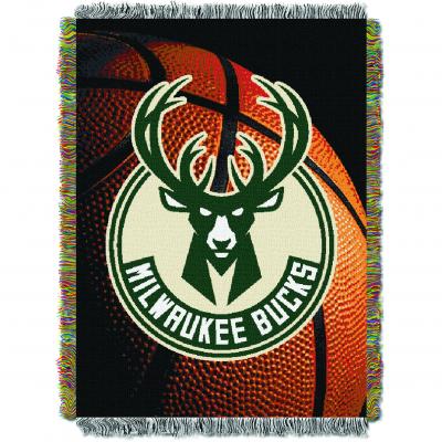 Bucks OFFICIAL National Basketball Association, 'Photo Real' 48'x 60' Woven Tapestry Throw  by The Northwest Company