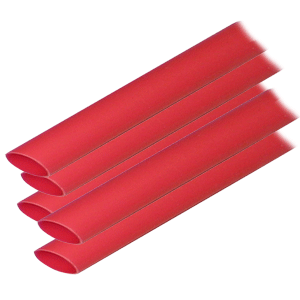 Ancor Adhesive Lined Heat Shrink Tubing (ALT) - 1/2' x 12' - 5-Pack - Red