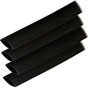 Ancor Adhesive Lined Heat Shrink Tubing (ALT) - 3/4' x 6' - 4-Pack - Black