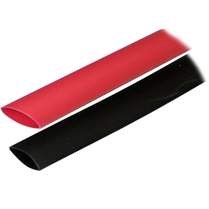 Ancor Adhesive Lined Heat Shrink Tubing (ALT) - 3/4' x 3' - 2-Pack - Black/Red
