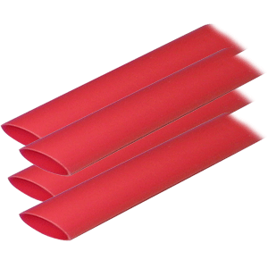 Ancor Adhesive Lined Heat Shrink Tubing (ALT) - 3/4' x 12' - 4-Pack - Red