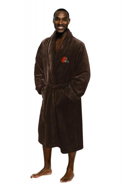 Browns OFFICIAL National Football League, 26'x 47' Large/Extra Large Mens Silk Touch Bath Robe  by The Northwest Company