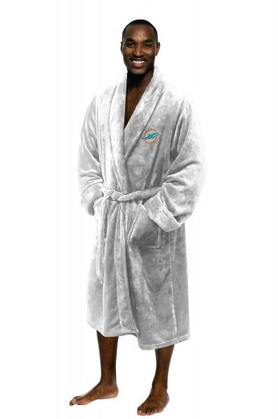 Dolphins OFFICIAL National Football League, 26'x 47' Large/Extra Large Mens Silk Touch Bath Robe  by The Northwest Company