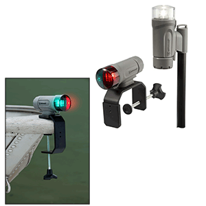 Attwood PaddleSport Portable Navigation Light Kit - C-Clamp, Screw Down or Adhesive Pad - Gray