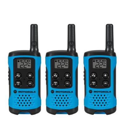 T100TP 3 Pack 16 Mile Range Blue Radios