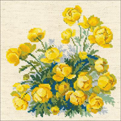 RIOLIS Counted Cross Stitch Kit 7.75'X7.75'-Globe Flower (14 Count)