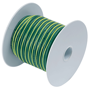 CLOSEOUT - Ancor Green w/Yellow Stripe 10 AWG Tinned Copper Wire - 500