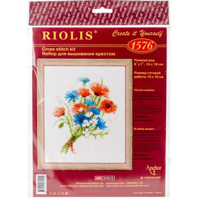 RIOLIS Counted Cross Stitch Kit 6'X7'-Bouquet With Cornflowers (14 Count)