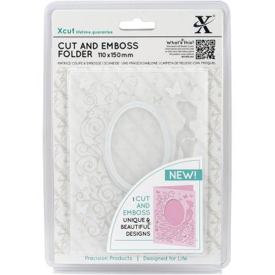 Xcut Cut & Emboss Folder 110mm X 150mm-Dress