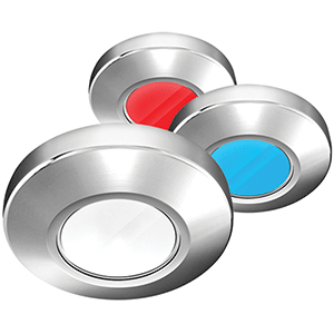 i2Systems Profile P1120 Tri-Light Surface Light - Red, Cool White & Blue - Brushed Nickel Finish