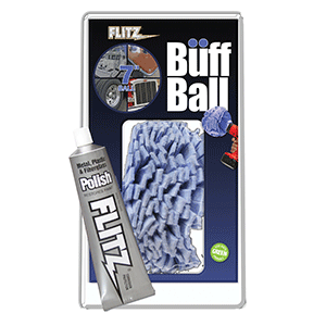 Flitz Buff Ball - Extra Large 7' - White w/1.76oz Tube Flitz Polish