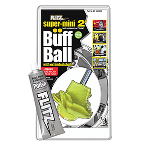 Flitz Buff Ball - Super Mini 2' - White w/1.76oz Tube Flitz Polish