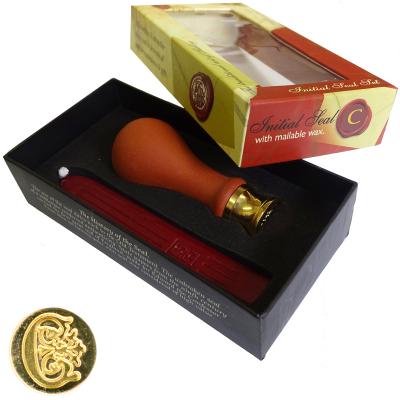 Personal Initial Sealing Set W/Wax-Letter C