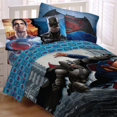 Batman vs Superman Bedding Set Worlds Finest Heroes Comforter and Sheet Set