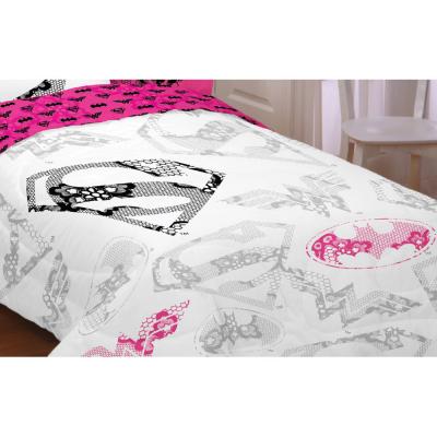 Justice League Girl Twin-Full Comforter Awesome Power Bed