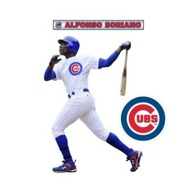 Alfonso Soriano Fathead Jr MLB Cubs Baseball Wall Sticker