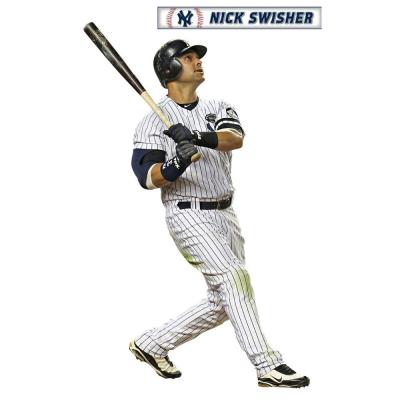 Nick Swisher Fathead Jr MLB Yankees Baseball Wall Sticker