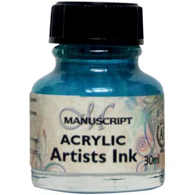 Manuscript Acrylic Artists Ink 30ml-Turquoise