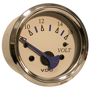 VDO Allentare White Voltmeter - 8-16V