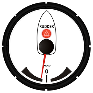 VDO Viewline Ivory Rudder Angle Indicator 3-3/8' (85mm) 12/24V - Use with VDO Sender