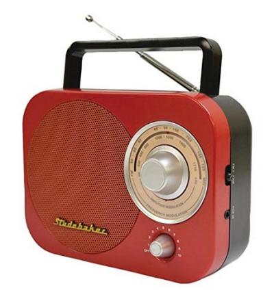 Portable AM/FM Radio in Red