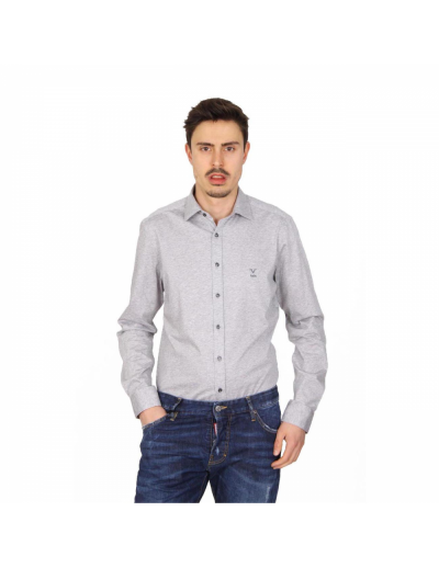 V 1969 Italia mens long sleeve shirt Paris Jersey Grey Melange