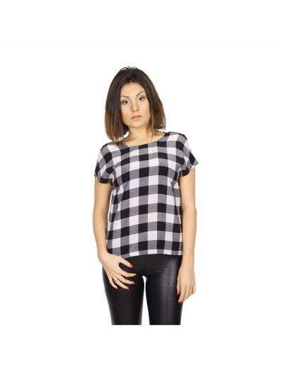Dolce & Gabbana ladies vichy print silk crepe top F7N04T FS14E X0800.