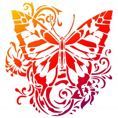Viva Decor Universal Stencil 11.69'X16.54'-Butterfly