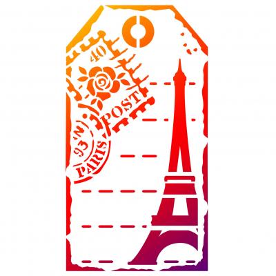 Viva Decor Universal Stencil 5.83'X8.27'-Label Paris