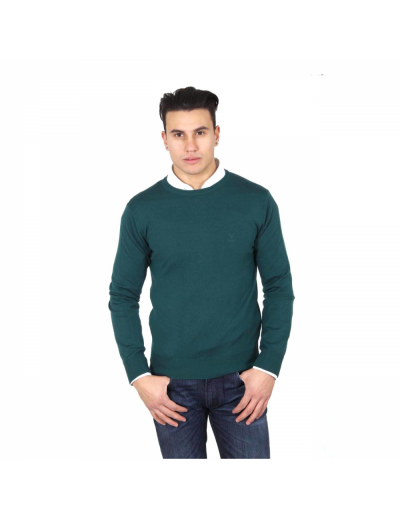 V 1969 Italia mens round neck sweater 9800 VERDONE