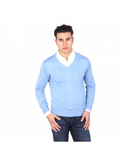V 1969 Italia mens V neck sweater 9801 SCOLLO V AZZURRO