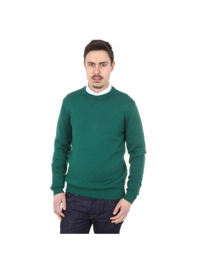 V 1969 Italia mens round neck sweater 9802 GIROCOLLO VERDONE