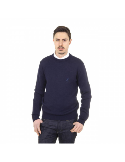 V 1969 Italia mens round neck sweater 9802 GIROCOLLO BLU NAVY