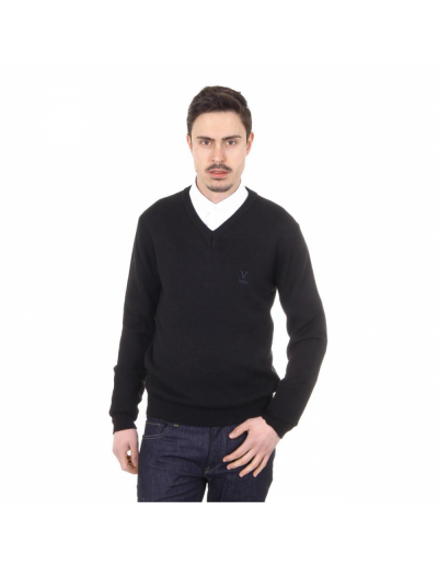 V 1969 Italia mens V neck sweater 9803 SCOLLO V NERO