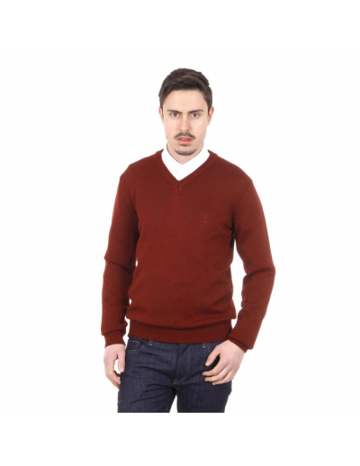 V 1969 Italia mens V neck sweater 9803 SCOLLO V BORDEAUX