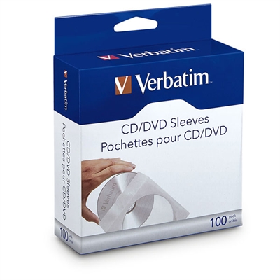 CD DVD Paper Sleeves 100pk Box