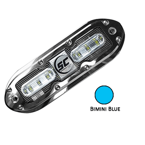 Shadow-Caster SCM-6 LED Underwater Light w/20 Cable - 316 SS Housing - Bimini Blue