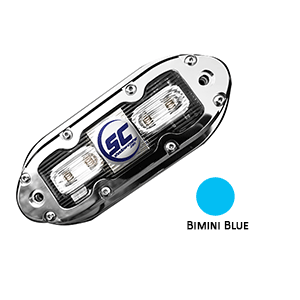 Shadow-Caster SCM-4 LED Underwater Light w/20 Cable - 316 SS Housing - Bimini Blue