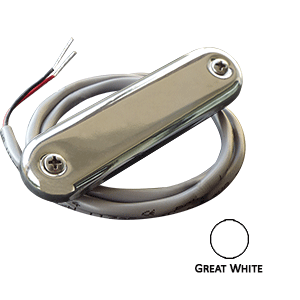 CLOSEOUT - Shadow-Caster Courtesy Light w/2 Lead Wire - 316 SS Cover - Great White - 4-Pack